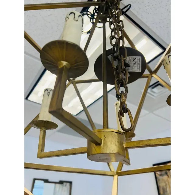 Mid-Century Modern Contemporary Mid Century Modern Mr. Brown London Orion Gold Chandelier For Sale - Image 3 of 4