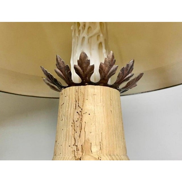 19th Century 19th Century Italian Candlestick Lamps With Custom Parchment Shades - a Pair For Sale - Image 5 of 11