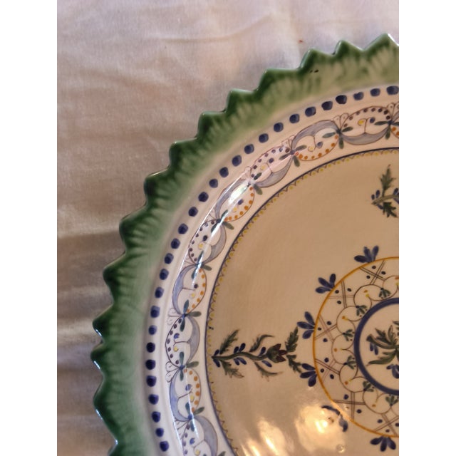 Mediterranean Vintage Large Carvalhinho Porto Decorative Plate, Portugal, Multicolor For Sale - Image 3 of 8