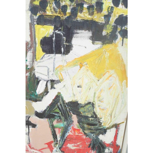 Christel maria nolle (b. 1944) “landscape”. 1995. Oil on canvas. An expressive abstract landscape with dynamic...