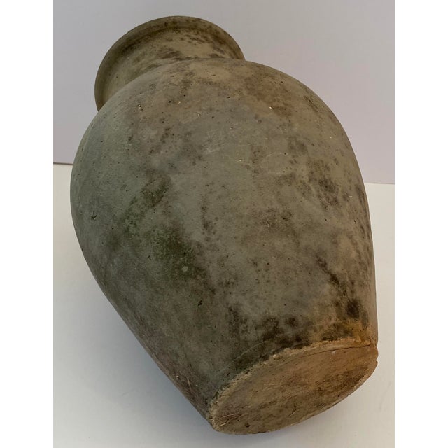 Early 20th Century Antique Handcrafted Terracotta Pitcher, Rustic Amphora Roman Style Clay Vessel For Sale - Image 5 of 6