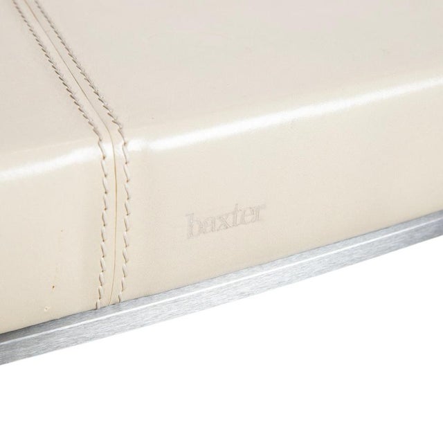 Leather Gilbert Table in Beige Cream from Baxter For Sale - Image 9 of 14