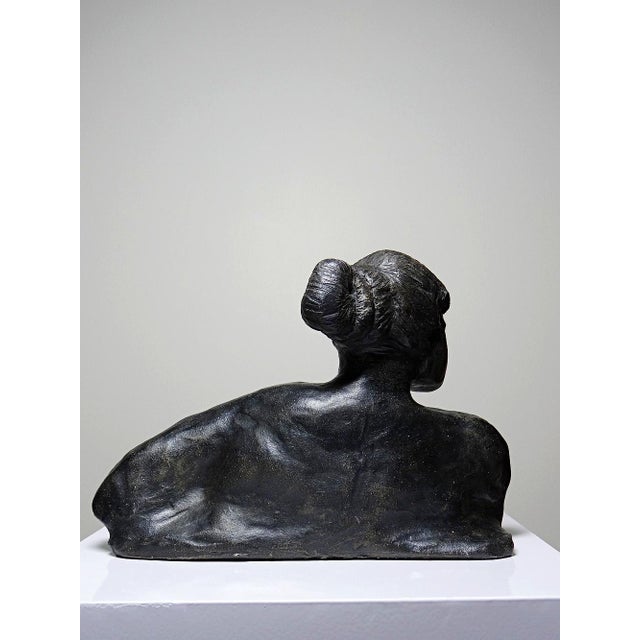 20th Century Ceramic Bust of a Woman For Sale - Image 6 of 17