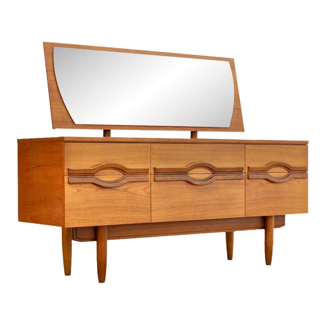 1960s Mid Century Dresser Vanity by Wrighton Furniture, Attributed For Sale