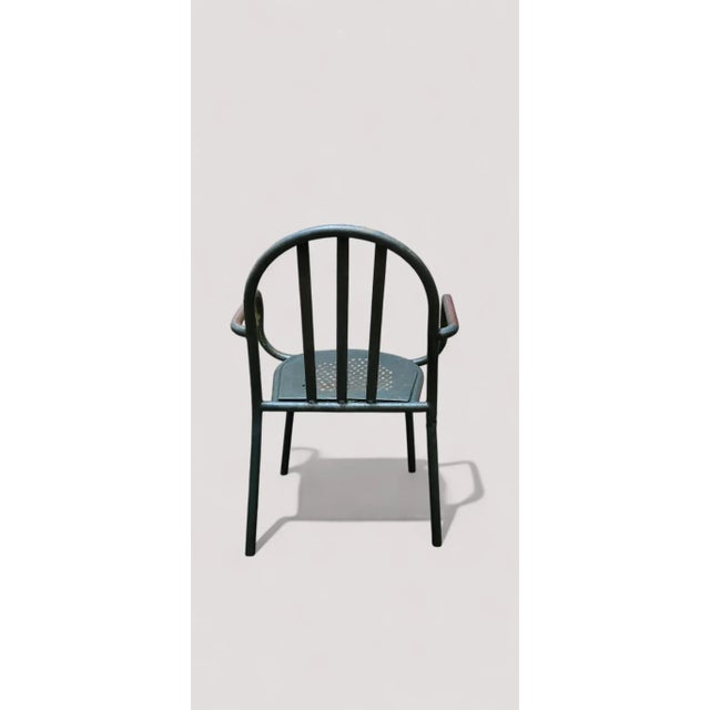 Forest Green Vintage Garden Armchairs by Robert Mallet-Stevens, 1930s, Set of 4 For Sale - Image 8 of 10