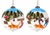 Hand-Painted Blown Glass Christmas Ornaments, Eastern Europe, 1950s, Set of 4 For Sale - Image 6 of 9