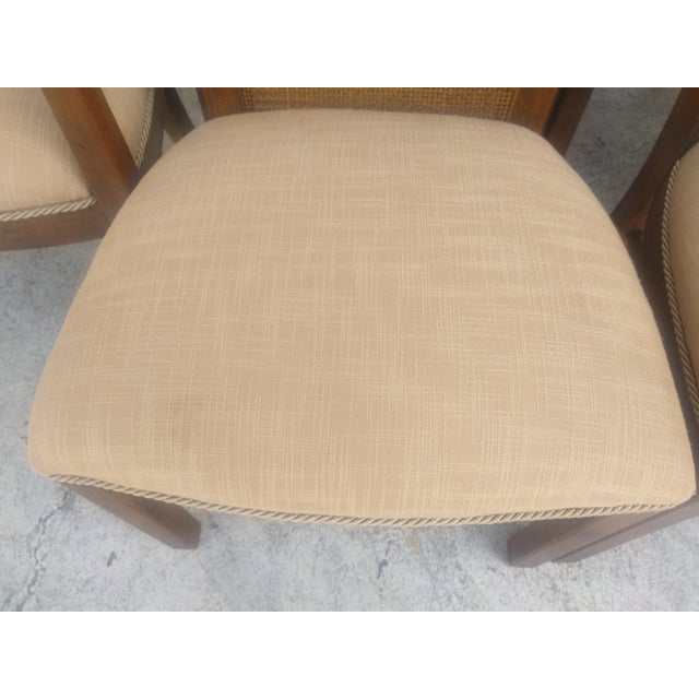 Late 20th Century Set of 6 Drexel Pecan Cane Back Dining Chairs For Sale In Houston - Image 6 of 8