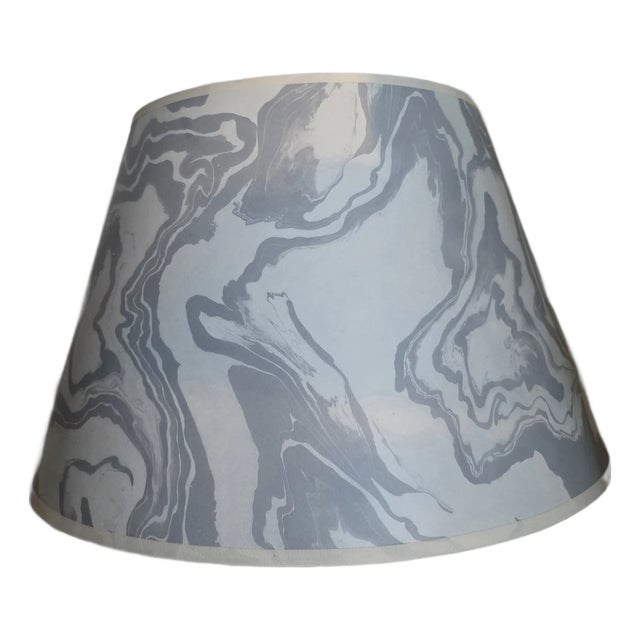 Marbled Paper Lampshade For Sale