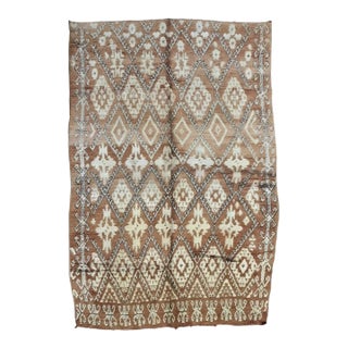 Vintage Moroccan Wool Rug - 9.7 X 5.9 Ft For Sale