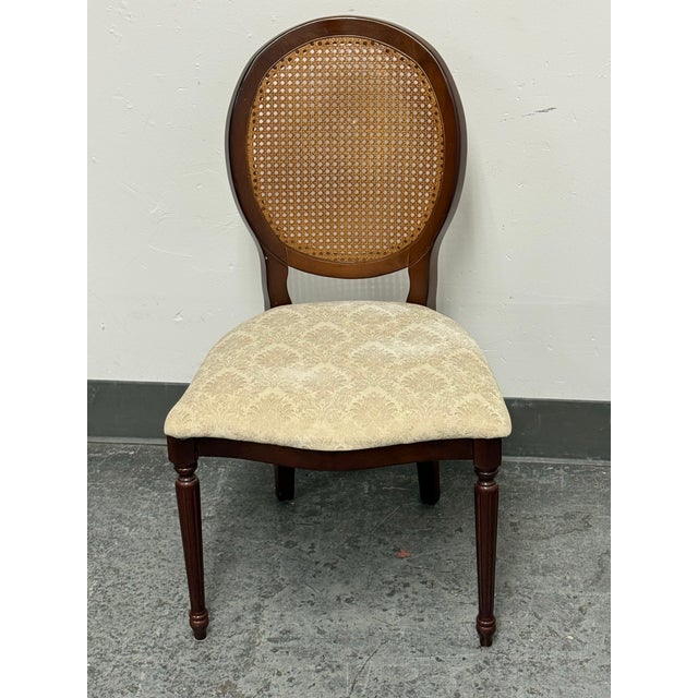 Bombay Company Traditional Oval Cane-Back Side Chair For Sale - Image 4 of 12