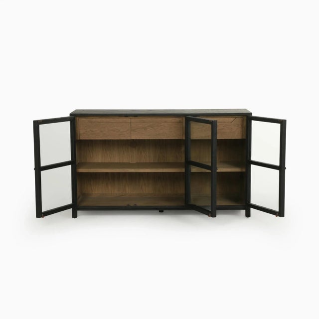 Four Hands Millie Sideboard, Drifted Matte Black For Sale - Image 4 of 12