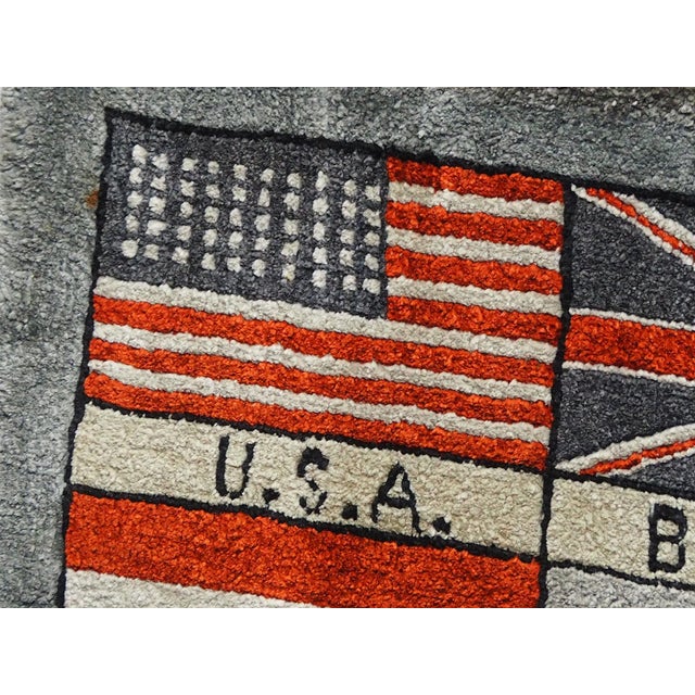 Blue Vintage Oriental Hand Knotted Wall Rug, 1990s For Sale - Image 8 of 14