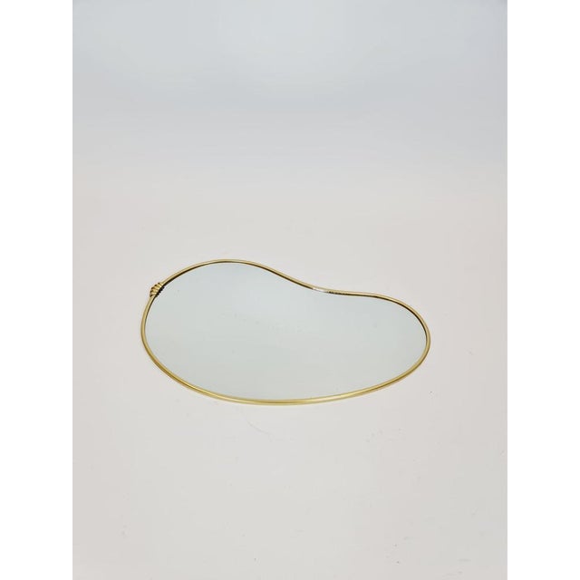 Mid-Century German Asymmetric Brass Wall Mirror, 1960s For Sale - Image 10 of 10