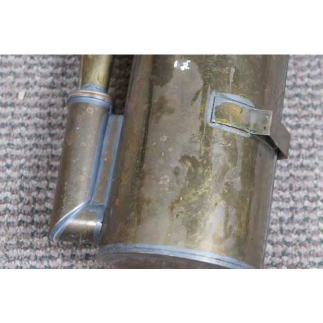 Late 19th Century Antique Brass Nautical Maritime Plunger Operated Yacht Boat Fog Horn For Sale - Image 12 of 12