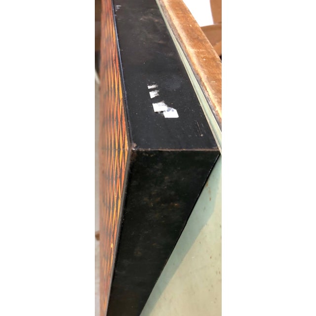 (After) Victor Vasarely, Colored Tape on Metal Box Manner of Vasarely Collage Painting Kinetic Op Art, c.1950s-1960s For Sale In Miami - Image 6 of 9