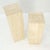 Mid 20th Century Pair of 10" Square Italian Mid Century Modern Travertine Pedestals Stands MINT! For Sale - Image 5 of 11