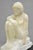 Late 20th Century Morton Gaffin "Seated Woman" Modernist Carved White Alabaster Nude Sculpture For Sale - Image 4 of 12