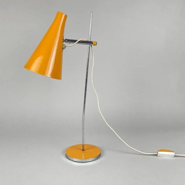Metal Mid-Century Table Lamp attributed to Josef Hůrka for Napako, 1960s For Sale - Image 7 of 11