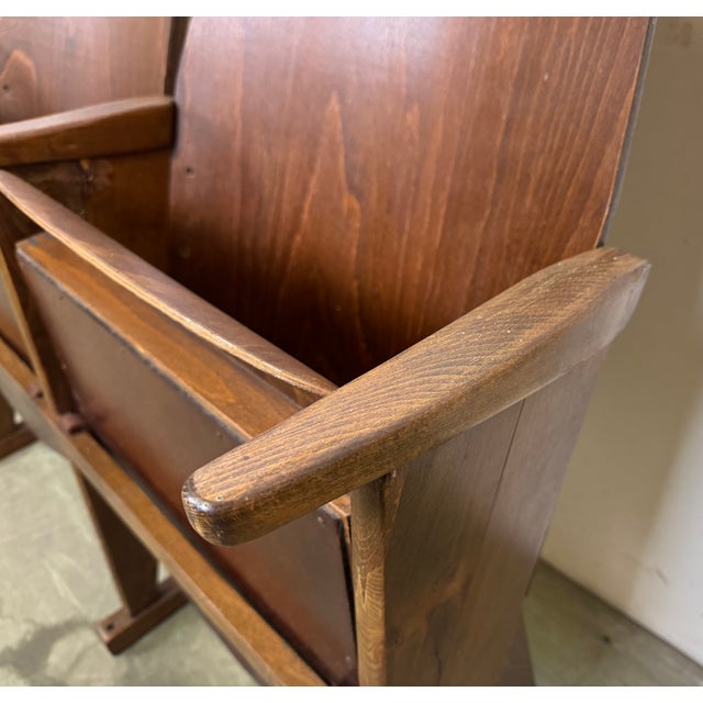 Vintage 3-Seat Cinema Theatre Bench from Ton, 1960s For Sale - Image 6 of 16