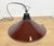 Industrial Dark Red Enamel Factory Pendant Lamp, 1960s For Sale - Image 14 of 17