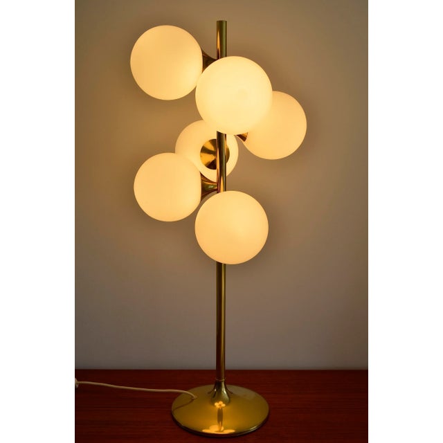 Metal Mid-Century German Brass and Metal Table Lamp, 1960s For Sale - Image 7 of 13