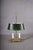 1950s Brass Bouillotte Table Lamp with Green Tole Shade, 1950s For Sale - Image 5 of 18