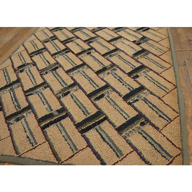 American 1930s American Hooked Rug For Sale - Image 3 of 4