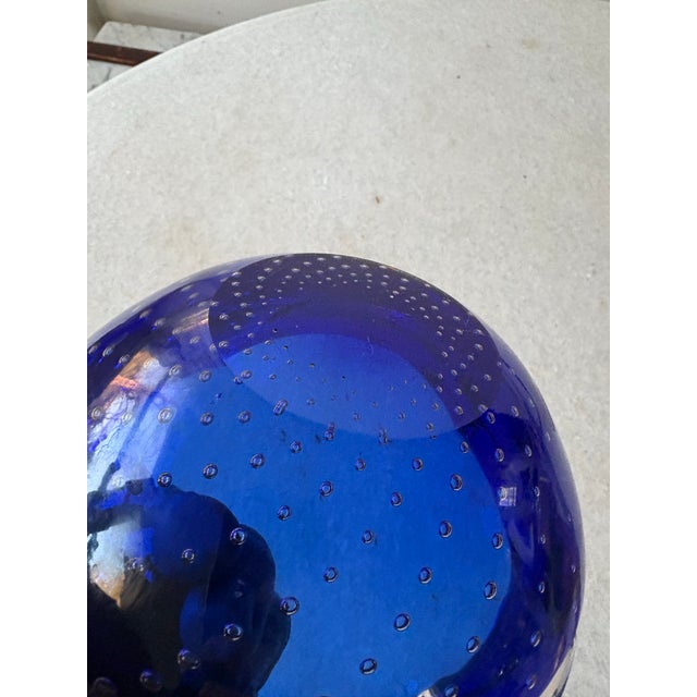 Barovier & Toso Barovier & Toso Murano Cobalt Blue Glass Bowl For Sale - Image 4 of 8