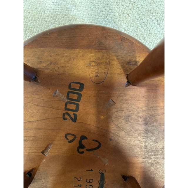 3 very sturdy, solid wood counter stools from S Bent & Bros in excellent condition