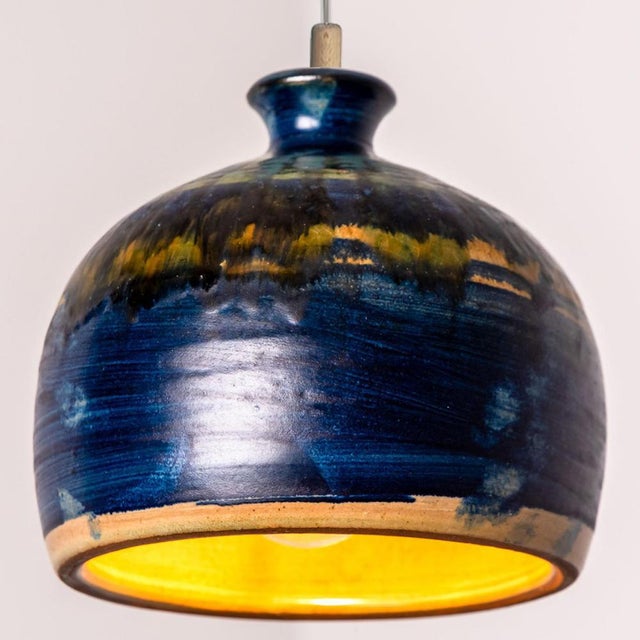 1970s Small Ceramic Pendant Light, Denmark, 1970s For Sale - Image 5 of 15
