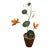 Charming Vintage Italian Hand-Crafted Metal and Crepe Paper Nasturtium Topiary in Terracotta Pot For Sale