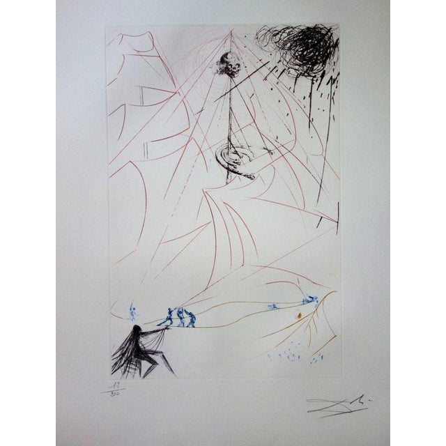 Salvador dalí (1904-1989) the flying dutchman: homage to wagner original color drypoint etching signed in pencil limited...