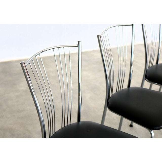 Black Vintage Dining Chairs, 1970s, Set of 4 For Sale - Image 8 of 10