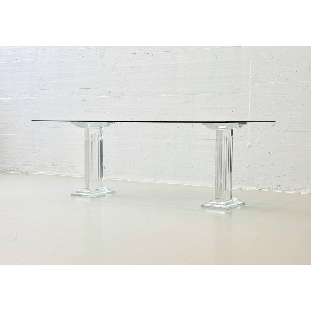 Glass Table in Acrylic Glass by Fabianart, 1980s For Sale - Image 6 of 18