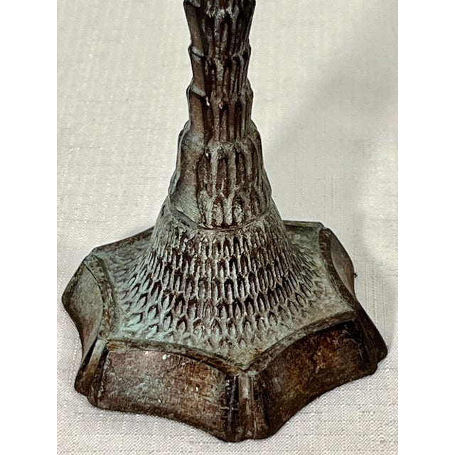 Figurative Palm Beach Regency Palm Tree Candlestick Holder For Sale - Image 3 of 6