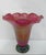 Donald Carlson Iridescent Art Glass Ruffled Trumpet Vase For Sale - Image 12 of 13