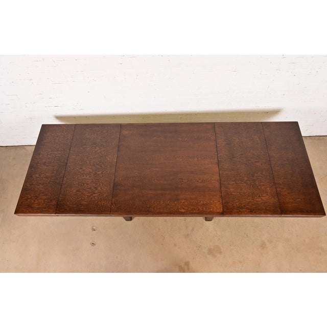 1960s Klaus Rausch Mid-Century Brutalist Geometric Extension Dining Table, Newly Refinished For Sale - Image 5 of 13