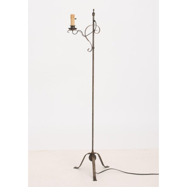 Gothic Revival Wrought Iron Floor Lamp For Sale In New York - Image 6 of 6