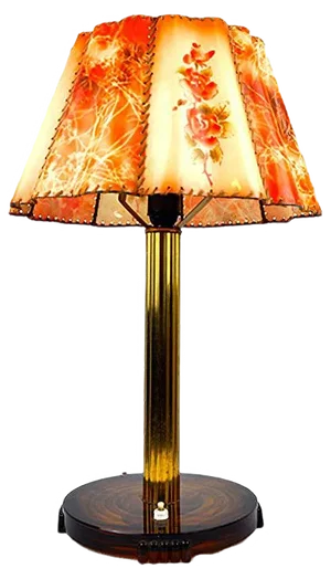 Vintage Art Deco Floral Table Lamp