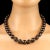 Black Smooth 12-15mm Graduated Gemstone Necklace with Sterling Silver Accents and Bali Silver Toggle Clasp (19-20 Inches)...