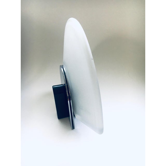 Postmodern Frosted Glass Sconce Wall Lamp from Metalarte, Spain, 1980s For Sale - Image 11 of 18