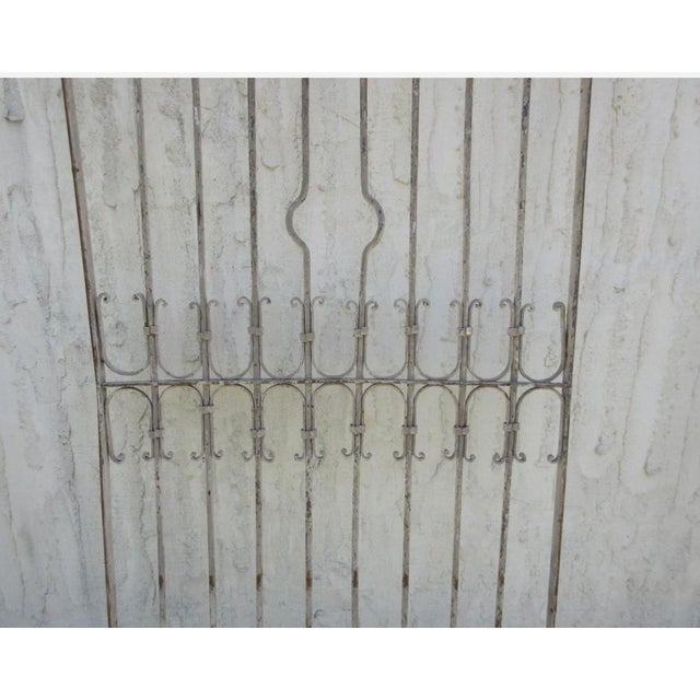 Antique Victorian Iron Gate Window Garden Fence Architectural Salvage Door #370 For Sale - Image 4 of 7