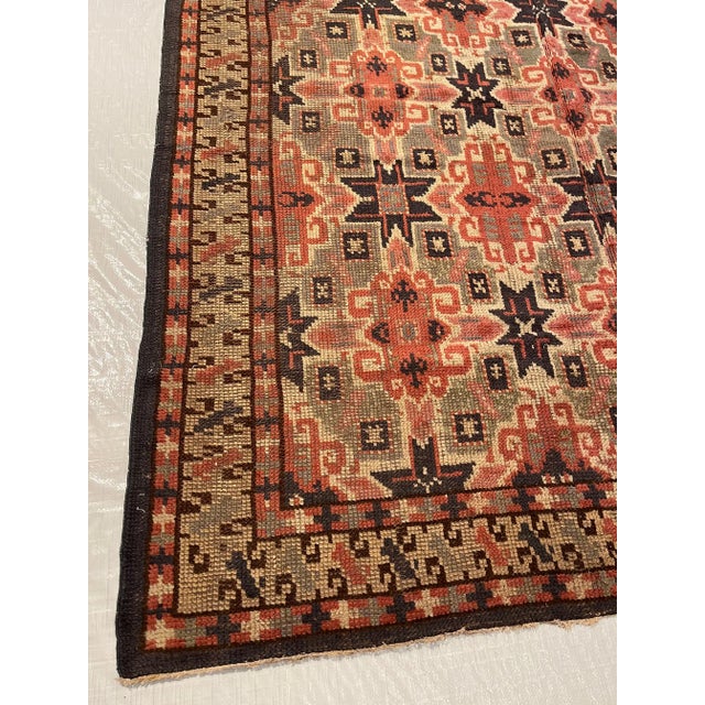 1900 Turkish Geometric Design Rug 6'7''x 10' For Sale In Los Angeles - Image 6 of 9