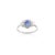 Not Yet Made - Made To Order Handcrafted 14k White Gold 1.51ct Blue Sapphire Diamond Cluster Engagement Ring Size 7 For Sale - Image 5 of 12
