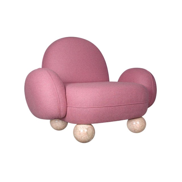 Blue Gala Armchair by Malabar For Sale - Image 8 of 8