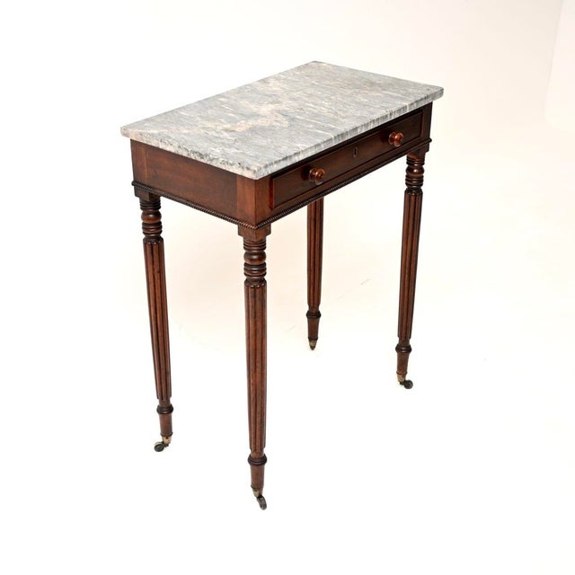 Hollywood Regency Antique Regency Period Marble Top Side Table, 1815 For Sale - Image 3 of 11