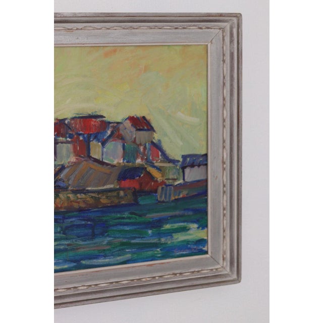 Karl Axel Gadd, Bohuslän Fishing Village, 1949, Oil on Canvas, Framed For Sale - Image 6 of 17