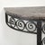Art Deco Demilune Wrought-Iron Spiral & Noir St Laurent Marble Console Table For Sale - Image 11 of 17