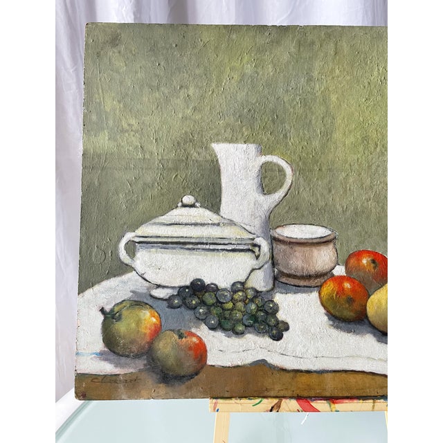 Clairet, Still Life, 1970s, Oil on Masonite For Sale - Image 6 of 10