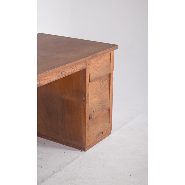 Portuguese Desk in Oak, 1950s For Sale - Image 9 of 14